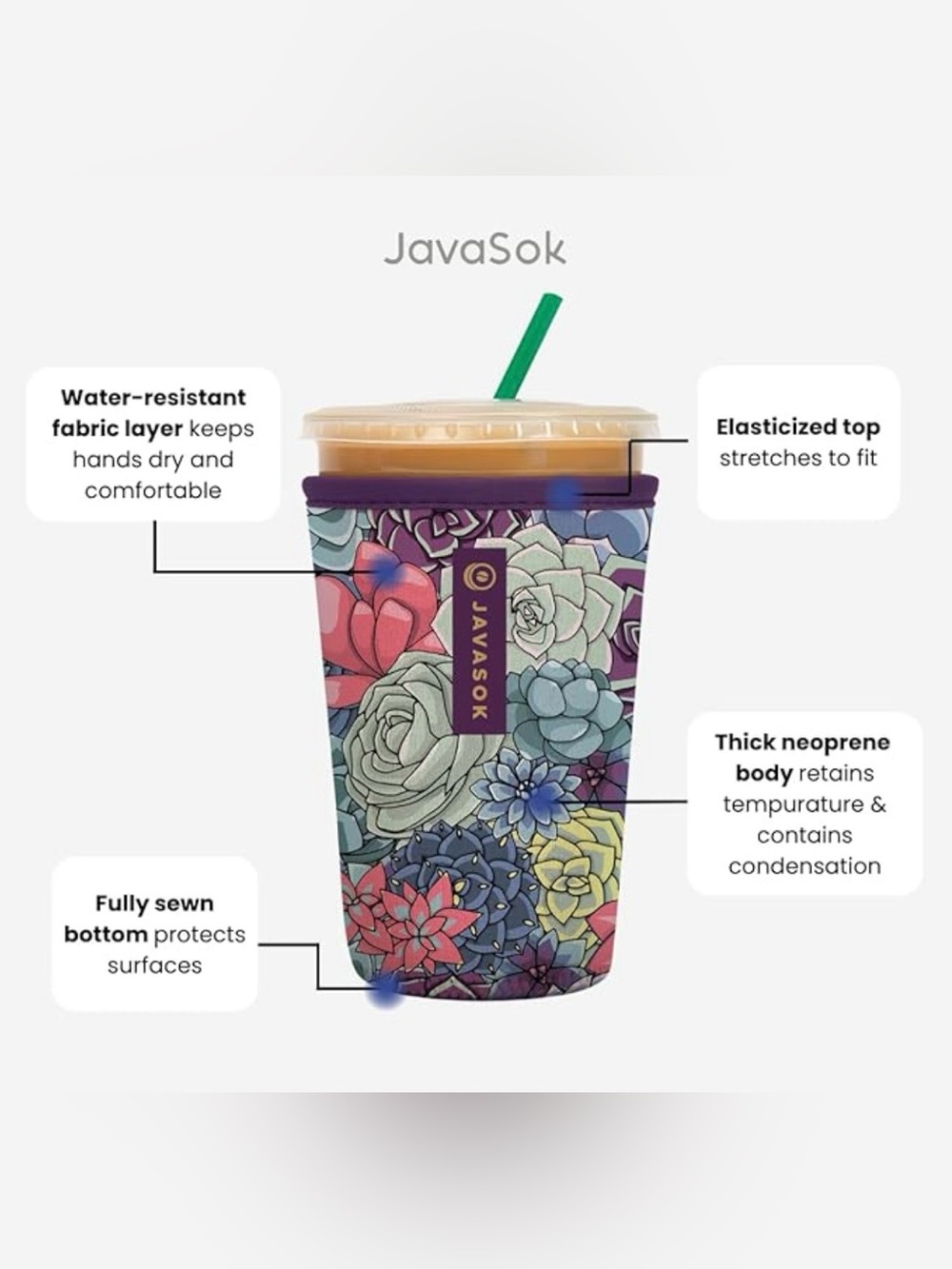Java Sok Medium “Monstera Ink” - Picture 4 of 5